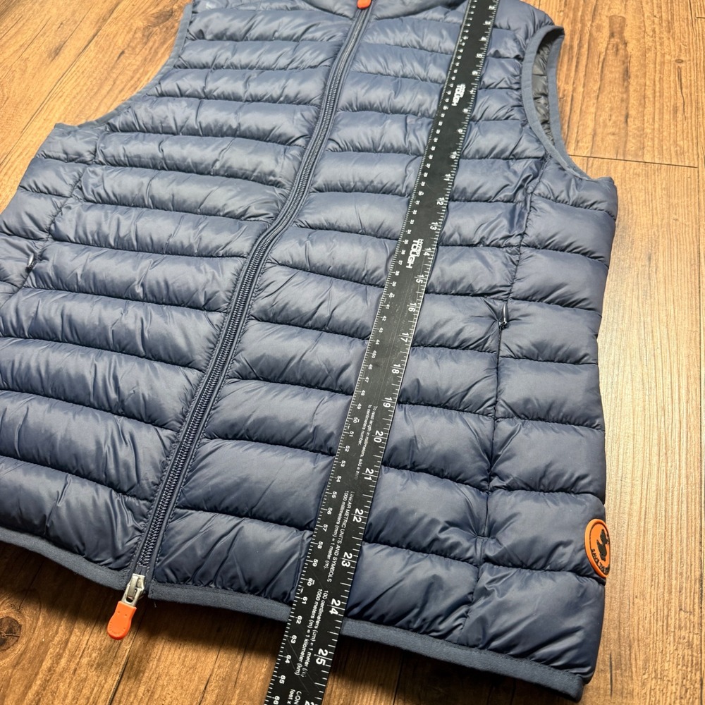 Save The Duck Ultra Light Jacket Puffer Vest Mens L Navy Blue Plumtech Gorpcore - Picture 9 of 11
